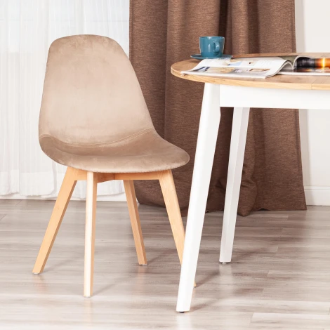 Стул CINDY SOFT (mod. C1021F1-1) / 2 шт. в упаковке Tetchair (Велюр,Дерево бук/Коричневый,Орех) арт.24552