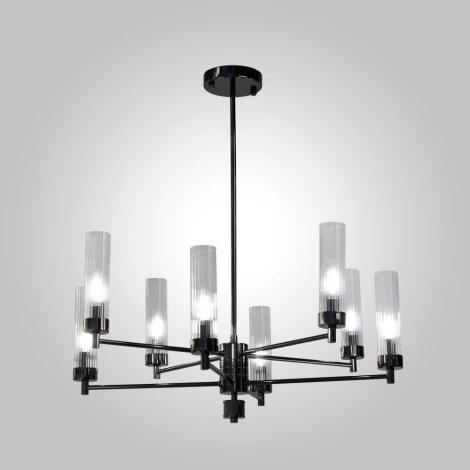 Подвесная люстра на штанге AM Group INDIGO INDIGO SP8 PEARL BLACK (220V)