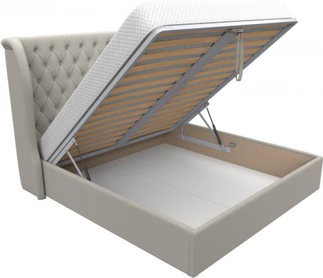Кровать интерьерная Далия 180 (Бежевый/Рогожка) Лига Диванов арт.123076