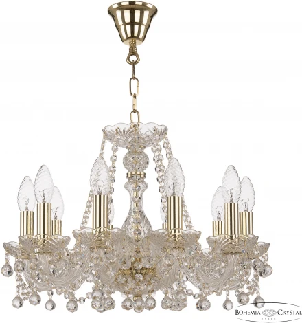 Подвесная люстра Bohemia 108 108/10/165 G (220V, подвески, на цепи, подсвечник, свеча)