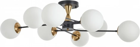 Потолочная люстра на штанге Arte Milano Neapolis-76808 276808/8 BK/GD (220V, шар)