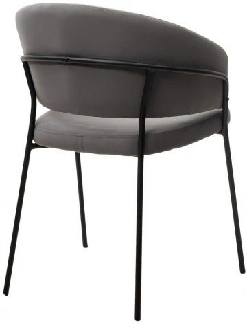 Стул JUST, цвет Velutto 32 Антрацитовый, велюр / черный каркас М-City