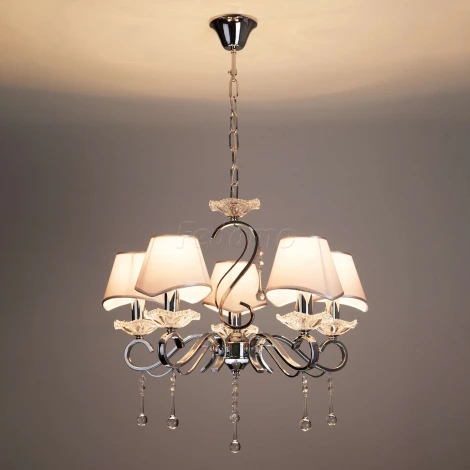 Подвесная люстра Eurosvet Kelly 10085/5 хром/прозрачный хрусталь Strotskis