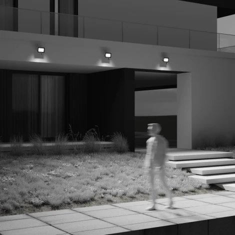 Прожектор уличный светодиодный с датчиком движения Maytoni Flood FL001-L50B4KSR (220V, IP65)