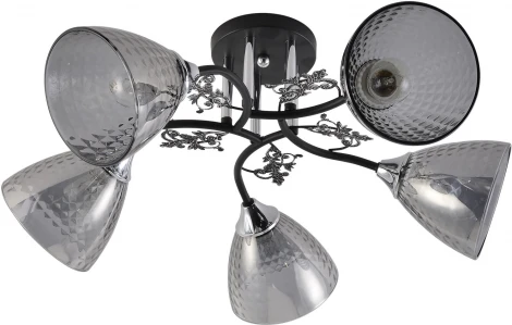 Потолочная люстра на штанге Reluce 01525-0.3-05 BK+CR (220V)