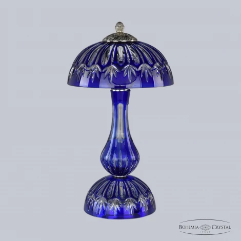Интерьерная настольная лампа Bohemia 1370 1370L/3/25 Ni Clear-Blue/H-1I