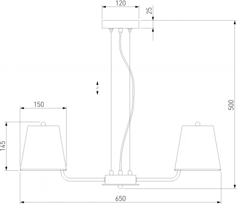 Подвесная люстра Eurosvet Amaretto 60155/5 хром (220V, на тросе)