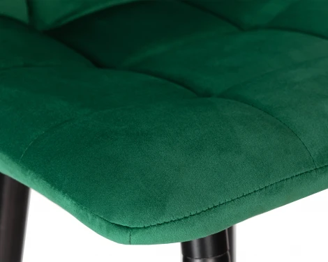 Набор 2 шт стул полубарный DOBRIN OLIVIA (черные матовые ножки, зелёный велюр (108-64))