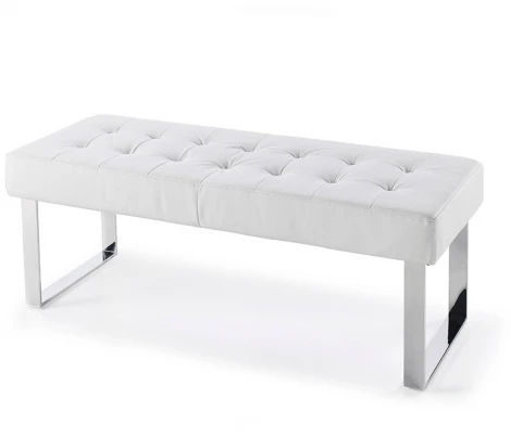 Банкетка Angel Cerda TB0083 (Хром,Белый/ Сталь)