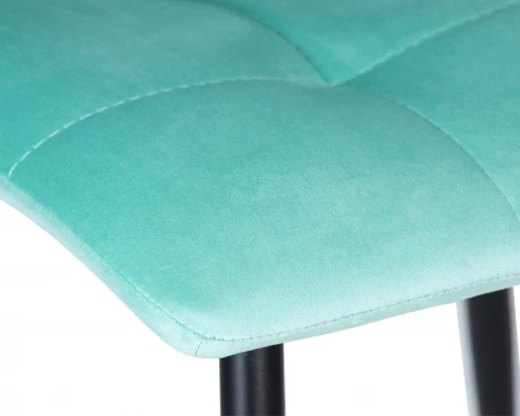 Стул обеденный DOBRIN CHILLY (Мятный Holland 50, основание черное) 005 CHILLY, цвет сиденья Мятный основания черный