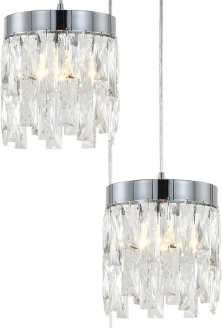 Подвесной светильник (12029/3P Chrome) Indigo Anna V000497 (220V, хрусталь, на проводе)