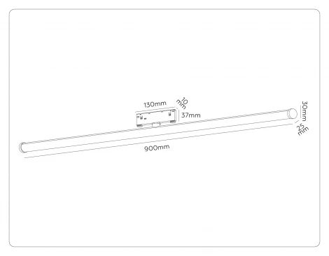 Трековый светильник магнитный светодиодный 3CCT 3000K-6000K 30W 48V Ambrella Track System GL2380