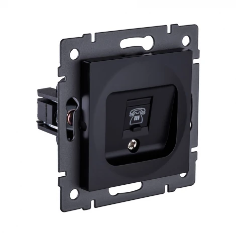 Розетка телефонная RJ11 черный Kollinger REA-009BK для Aspekt, Eleganz, Reflex