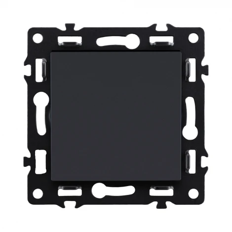 Выключатель 1-клавишный перекрестный 10А/250В черный Kollinger Asthetik AS-003BK