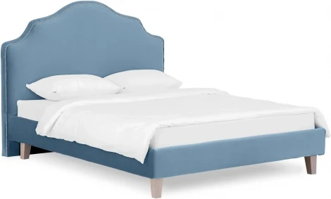 Кровать Queen II Victoria L 1600 ОГОГО (арт.634259), (Ткань/Голубой)