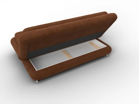 Диван-книжка Лига-123 (Металл,ЛДСП,Брус,Доска,Велюр/Терракотовый) Лига Диванов 137623