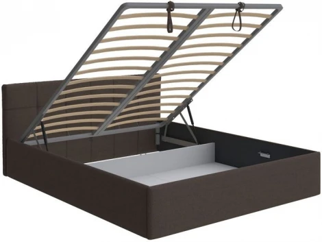 PROxSON Кровать Domo с бельевым ящиком (Ткань: Рогожка Savana Chocolate (шоколад)) 90x200