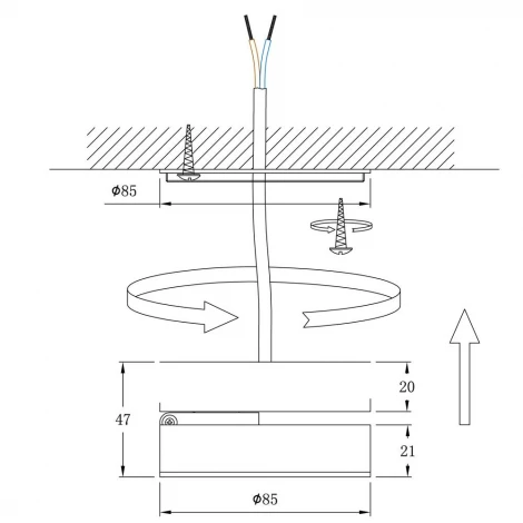 Накладной точечный светильник Arte Lamp Vela A2511PL-1BK (LED, 220V)
