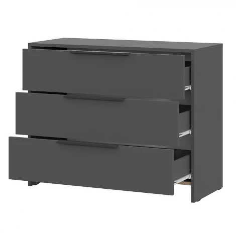 Комод Арника 3 ящика Камелия 1, Графит