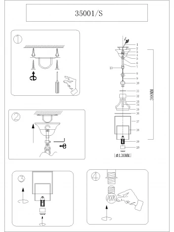 Подвесной светильник Newport 35000 35001/S (220V, на цепи, круглые)