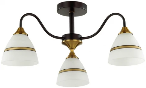 Потолочная люстра на штанге Nettie 5214/3C черный, бронзовый E27 3*60W