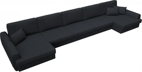 Диван П-образный Лига-057 НПБ МегаЛонг Лига Диванов (Замша) арт.129369