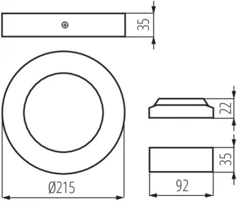 Потолочный светильник круглый светодиодный Kanlux CARSA 28949 (220V, круглые)