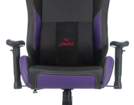 Кресло игровое Zombie HERO JOKER PRO черный/фиолетовый эко.кожа с подголов. крестовина пластик