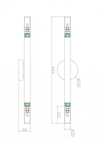 Настенный светильник Freya Match FR6109WL-02G