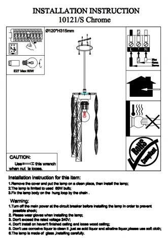 Подвесной светильник Newport 10120 10121/S (220V, хрусталь, на проводе, круглые)