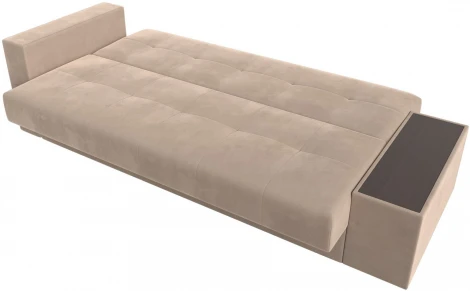 Диван-книжка Лига-020 стол справа (Бежевый,Коричневый/Велюр) Лига Диванов арт.118473