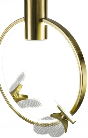 Подвесной светильник светодиодный AM Group MARIPOSA SP2 POLISHED GOLD (220V, на проводе, бабочки)