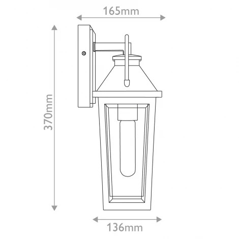Настенный светильник уличный Quoizel Buckley QZ-BUCKLEY-S-MBK