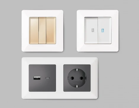 Рамка Ambrella Volt ALFA Line (Белый матовый) 3-ая AF110123