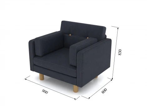 Кресло Arsko Ингвар антрацитовый велюр