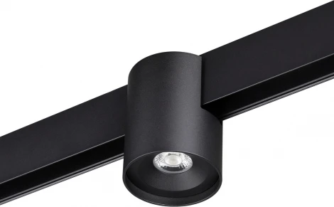 Трековый Wi-Fi низковольтный светильник Novotech SHINO FLUM 359517 черный диммир. со сменой цв.температуры, Tuya Smart Life IP20 LED 10W 48V 3000-6000K (управление смартфоном, умный дом - Алиса, Smart Life, круглые)