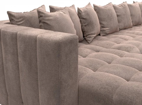 Диван П-образный Лига-052 НПБ Лонг Лига Диванов (Велюр) арт.128841