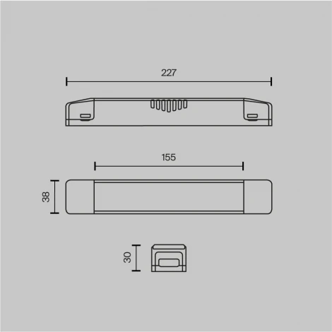 Блок питания встраиваемый Elasity 48В, 150Вт Maytoni Power Supply Magnetic TRA160DR-150W-S