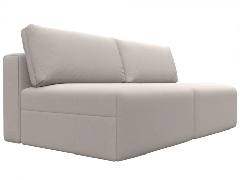 Диван прямой модульный Лига-060 НПБ (ЛДСП,Брус,Фанера/Пластик/Замша/Бежевый) Лига Диванов 129468