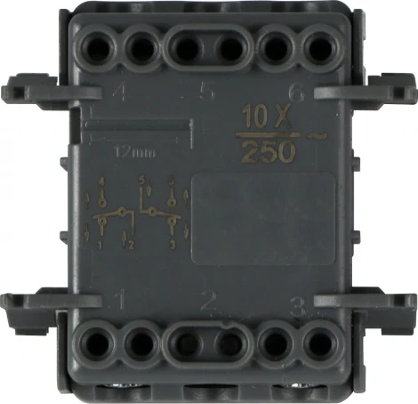 Механизм переключателя 2-клавишного для скрытой установки IP55 Donel W55 DIP10800