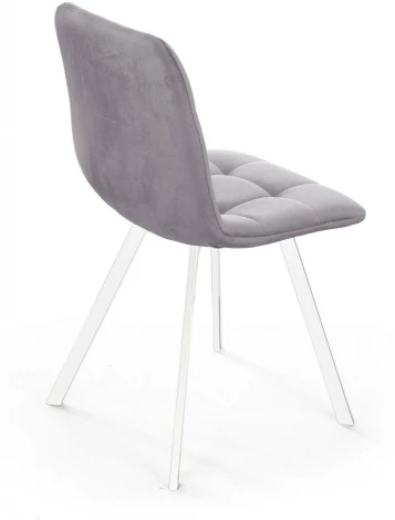 Стул UNO, бархат светло-серый 26/ белый профиль Top Concept UNO 77825