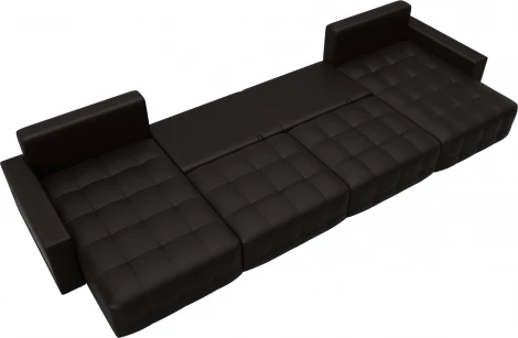 Диван п-образный с полками Лига-053 НПБ Лонг Лига Диванов (Экокожа) арт.128988