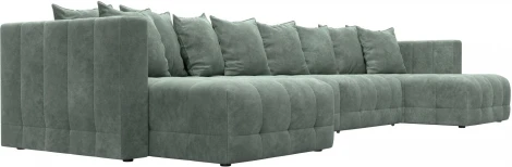 Диван П-образный Лига-052 НПБ Лонг Лига Диванов (Велюр) арт.128854