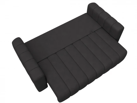 Диван прямой Лига-062 НПБ (ДСП,Фанера,ХДФ/Пластик/Замша/Коричневый) Лига Диванов 130282