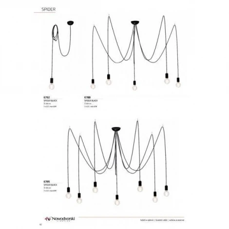 Подвесной светильник Nowodvorski Spider 6785 (220V, на проводе, паук)