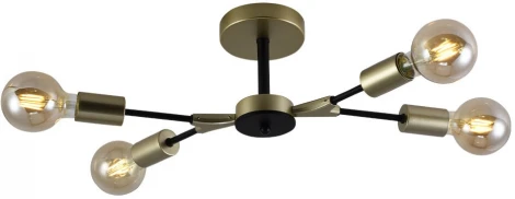 Потолочная люстра на штанге Seven Fires Evlina SF3370/4C-GD-BK
