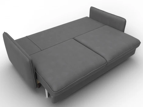 Диван прямой Лига-064 НПБ (ДСП/Дерево/Замша/Серый) Лига Диванов 129619