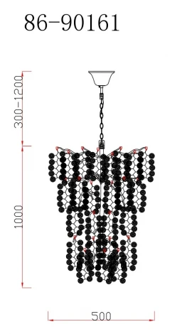 Подвесная люстра каскадная Garda Decor Neve 86-90161