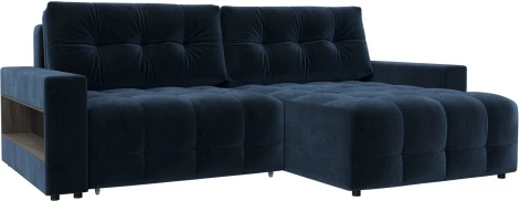 Диван угловой с полками Лига-053 НПБ Лига Диванов (Велюр) арт.128947