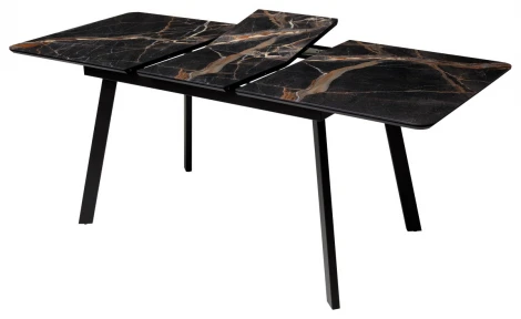 Стол АРУБА 140 МЕЙДЖИК, стекло/ ЧЕРНЫЙ